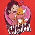 thumbnail image 3 of CafePress - My Cat Is My Valentine T Shirt - Dark T-Shirt Kids XS-XL, 3 of 4