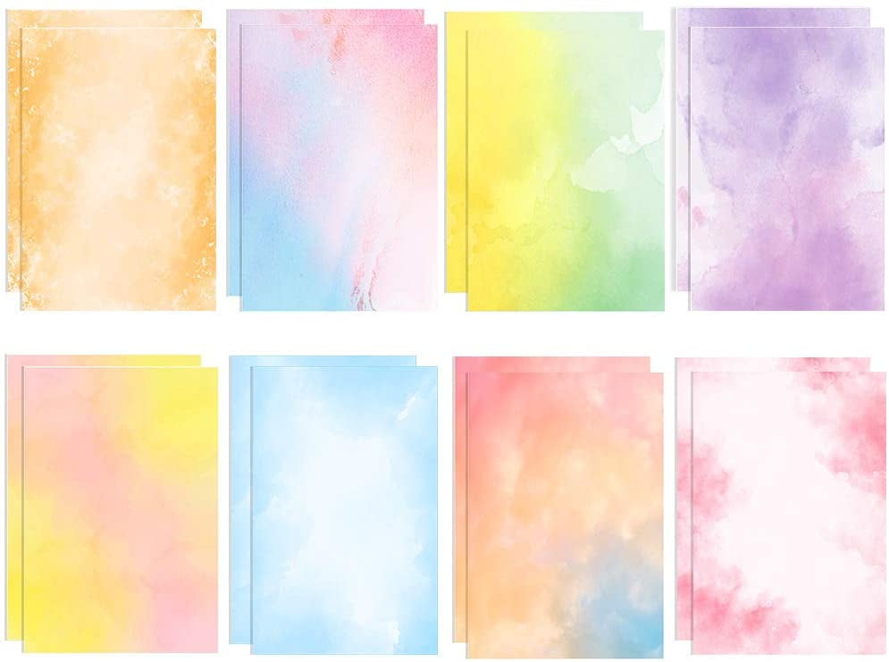 Stationary paper 48 pack of watercolor letter writing paper decorative printer stationery 