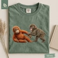 thumbnail image 2 of Monkey Punch Shirt, Monkey Punch Graphic Tee, Animal Lover Mother Gift, Mothers Day T-Shirt, Viral Mama Gift Idea, Cozy Mom, 2 of 6