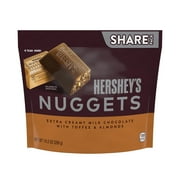 Hershey's Nuggets Milk Chocolate, Toffee and Almonds Candy, Share Pack 10.2 oz