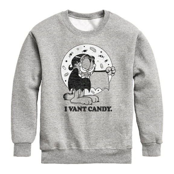 Garfield - I Vant Candy - Toddler And Youth Crewneck Fleece Sweatshirt
