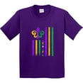 thumbnail image 3 of Inktastic Mardi Gras Flag Youth T-Shirt, 3 of 5