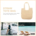 thumbnail image 6 of NUOLUX Beach Shoulder Bag Women Woven Beige 1Pack, 6 of 6