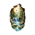 thumbnail image 2 of 3D Broken Wall Underwater World Bathroom Wall Sticker, Self-Adhesive Removable Decorative Mural For & Teenager Bedroom Bathroom Living Room, Waterproof Nature Scene Wall, 2 of 6