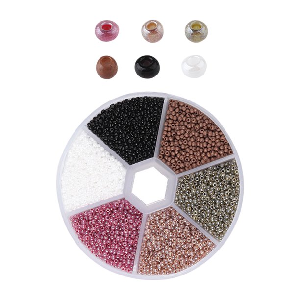 Tapón de espaciadoras sueltas Sunnimix 5700 Uds joyas bricolaje Serie gris Cuentas sueltas