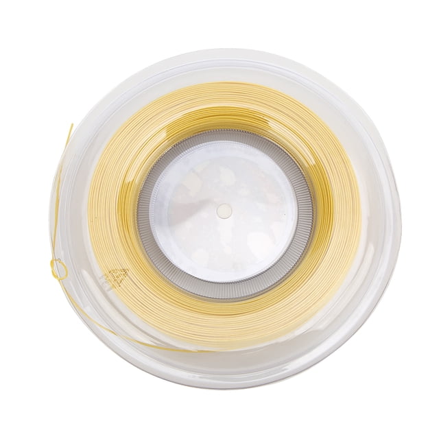 Tennis Racquet String Reel, Tennis String 1.25mm/17g Polyester 200m Double Ribbed Design Single Fiber Super for Training Yellow,Black,Gray,White