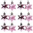 thumbnail image 1 of npkgvia Christmas Decorations,Hanging Decor,Christmas Tree Pendant 5cm12pcs Pentagonal Star Pendant Bright Irregular Electroplating,Pink,Clearance, 1 of 2