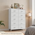thumbnail image 6 of 10-Drawer Tall Storage Tower, Giant Vertical Organizer for Living Room, Hallway,White, 6 of 6