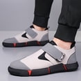 thumbnail image 3 of Men'S Casual Sneakers with Adjustable Hook-and-Loop Closure, Black & Red Accents, EVA Sole, Low-Top Design for All-Season Comfort - Perfect for Hiking & Outdoor Activities, Hiking Footwear | Stylish, 3 of 9