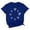 Blue, variant on Womens T Shirt Short Sleeve Graphic Printed Hanukkah Inspirational Petite Clothing for Women,Black,L