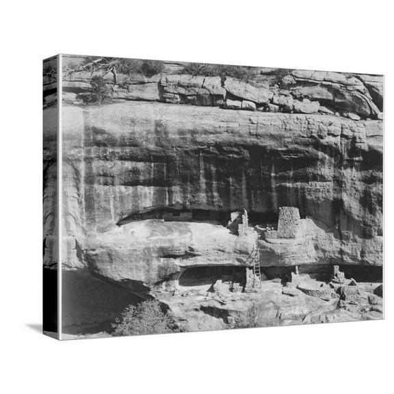 Art.com Cliff Dwellings Mesa Verde National Park Colorado 1941. 1941 Stretched Canvas Print Wall Art by Ansel Adams, 16" x 12"