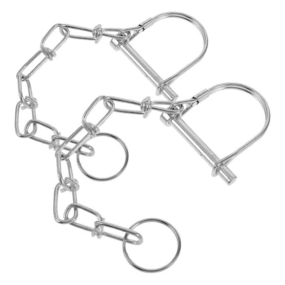 MLINS 2pcs Trailer Coupler Pin With Chain Trailer Coupler Lock Heavy Duty Square Towing Hitch Pins Trailer Safety Coupler Pins For Lawn Mower Hitches