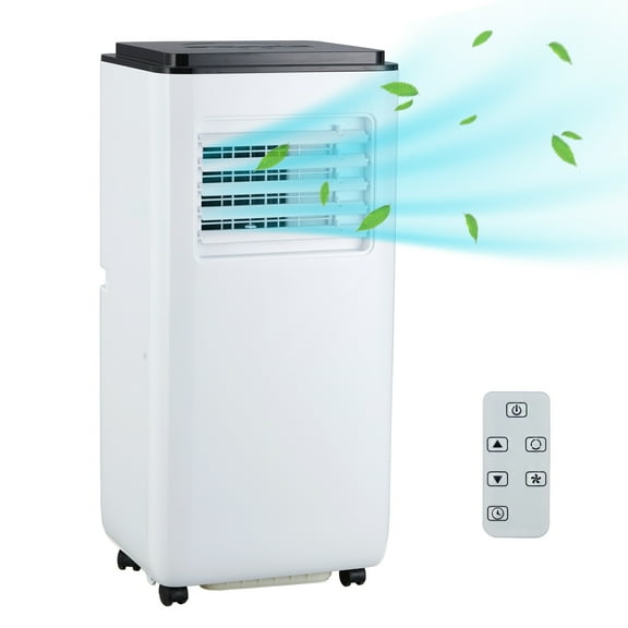 10,000 BTU Portable Air Conditioner, 3-In-1 AC Unit with Built-In Dehumidifier, Compact Standing Air Conditioner for Room Up to 450 Sq. Ft. with Remote and Window Kit