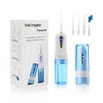 thumbnail image 2 of Irrigador bucal portátil recargable para limpieza de dientes con estuche de viaje, 4 modos y 5 puntas de chorro Water Pik impermeable para viajes en casa ER  Rojo Verde, 2 of 5