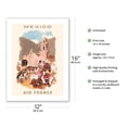 thumbnail image 2 of Mexico - Catholic Church - France - Vintage Airline Travel Poster by Georges Beuville c.1958 - Bamboo Fine Art 290gsm Paper (Unframed) 12x16in, 2 of 4