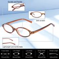 thumbnail image 4 of Gafas de bloqueo de luz azul SODQW Fashion Ovaladas Y2k para mujer, 4 of 5