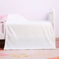 thumbnail image 4 of Ultra Soft Fuzzy Plush Toddler Bed Blanket, Warm and Lightweight Fleece Stripes Crib Throw Blanket, 30" x 40", White, 4 of 5