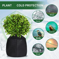 thumbnail image 4 of 45x50cm Black Reusable Frost Protection Cover with Drawstring & Rope Lock - PP Material Plant Insulation Bag for Small/Medium Shrubs, Potted Trees, Outdoor Plants - Aluminum Film Lined for Winter, 4 of 7