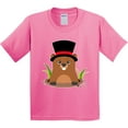 thumbnail image 3 of Inktastic Groundhog Day with Groundhog in Top Hat Youth T-Shirt, 3 of 5