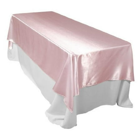 

LinenTablecloth 60 x 102-Inch Rectangular Satin Tablecloth Pink