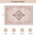 thumbnail image 2 of Phantoscope 6'x9' Washable Indoor Area Rug Classic Printed Carpet Non-Slip Thin Low-Pile Rug for Living Room Dining Room Bedroom, Red, 2 of 9
