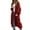 Wine, variant on Sweater for Women Oversize Long Open Front Cardigan With Pocket Solid Color Loose Fit Knitted Lightweight Sweaters