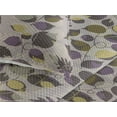 thumbnail image 3 of Ambesonne Floral Quilted Bedspread Set 3 Pcs, Leaves with Colorful Blots, Queen, Fawn and Pale Eggplant, 3 of 4