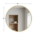 thumbnail image 3 of CONCETTA 30" Round Wall Mirror - Multi-Functional for Bathroom or Wall Hanging, Modern Gold Frame, Gift for Mother's Day, 3 of 9