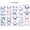 Set-452, variant on 10 Sheets Glitter Powder Butterfly Temporary Stickers Waterproof Face for Girls Fairy Princess Party Body Sticker