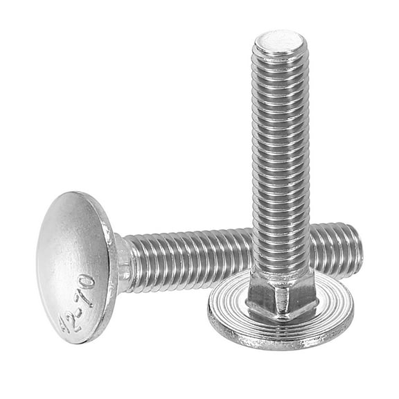 Uxcell 30Pack M5 x 25mm Stainless Steel Carriage Bolts Round Head Square Neck, Silver