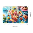 thumbnail image 3 of KLL Surreal Seafood Extravaganza Print Front Door Mat Indoor Outdoor Entrance, Non-Slip Mat All-Weather Doormat Indoor Outdoor Rug Patio Porch Entryway Mat, 23.6''x15.7'', 3 of 7