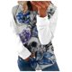 thumbnail image 1 of Sudadera con capucha de Halloween de manga larga informal suelta con estampado de cuello redondo para mujer Pompotops gfhjh1754, 1 of 4