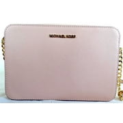 Michael Kors Jet Set East West Large Crossbody Pastel Pink Saffiano Leather