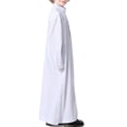 thumbnail image 5 of EnJoCho Boys Kids Thobe Musli𝗆 Robe Arab Kaftan Solid Color Long Sleeve Islami𝖼 Prayer Dress Ramadan Eid Outfit Pocket Middle Easter𝗇 Traditional, 5 of 9