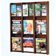 thumbnail image 2 of Wooden Mallet Divulge 9 Magazine/18 Brochure Wall Display Rack Stand w/Brochure Inserts Mahogany, 2 of 2