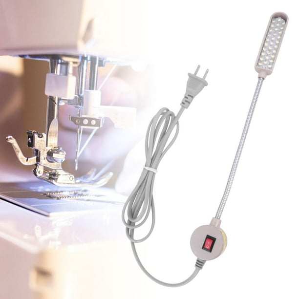 Lámpara LED Flexible Con Base Magnética Para Máquina De Coser – 12 LEDs, Cuello Ajustable, Cable De 1.4 M, Interruptor En La Base, Ideal Para Bancos De Trabajo Y Tornos