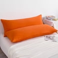 thumbnail image 4 of 2 Pack Microfiber Body Pillowcases Set, Soft and Cozy Long Pillows Covers, (Body pillow not included), 20" x 54", Orange, 4 of 5