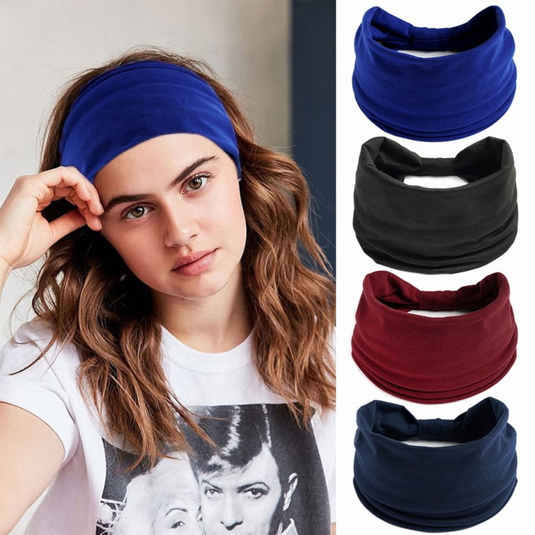 Wide Non-Slip Knotted Turban Headbands Stretchy Hair Accessories Wide Headbands for Women - Non Slip Hairbands, Thick Knotted  main image 4