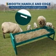 thumbnail image 5 of Heavy Duty Steel Livestock Feeder Trough – 22 Gallon Capacity, 45" Hay Feeder – Feeds Up to 10 Sheep at Once – Ideal for Horses, Goats, Sheep, Cattle, Alpacas – Durable, Easy to Clean, 5 of 8