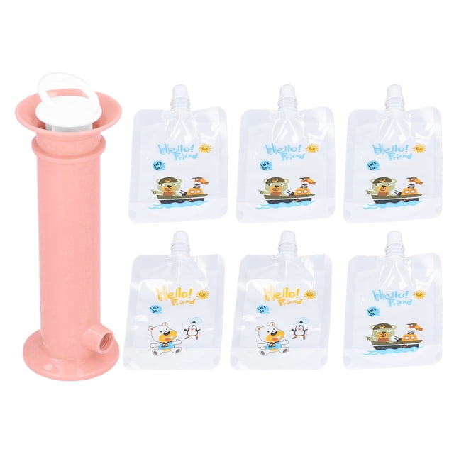 Fabricante de bolsas de comida para bebés puré exprimidor de alimentos a prueba de fugas relleno de puré de frutas cierre de cremallera doble sanitario para el hogar para Anggrek Otros