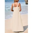 thumbnail image 2 of Vestido de verano PRETTYGARDEN 2025, holgado, con tiras, color albaricoque, 2 of 9