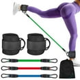 thumbnail image 3 of CSChome Bandes de Résistance pour Entraînement, Ensemble de Bandes de Résistance pour Cheville - 3 Pcs, Attache Réglable, Compact, Portable, Bandes de Résistance pour Jambes, Sangles de Cheville, 3 of 7