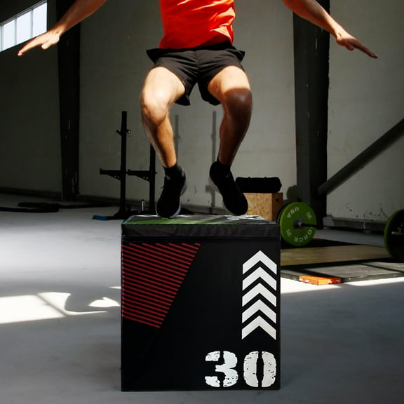 Danolapsi 3 in 1 Plyo Jump Box, Soft Jumping Box for Excerise Training,High-Density Foam and Wood Board Plyometric Jump Box for Home Gym，Weight Capacity 1000LB