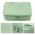 thumbnail image 3 of Unique Bargains Floral Makeup Bag Zipper Flower Cosmetic Pouch Green, 3 of 6