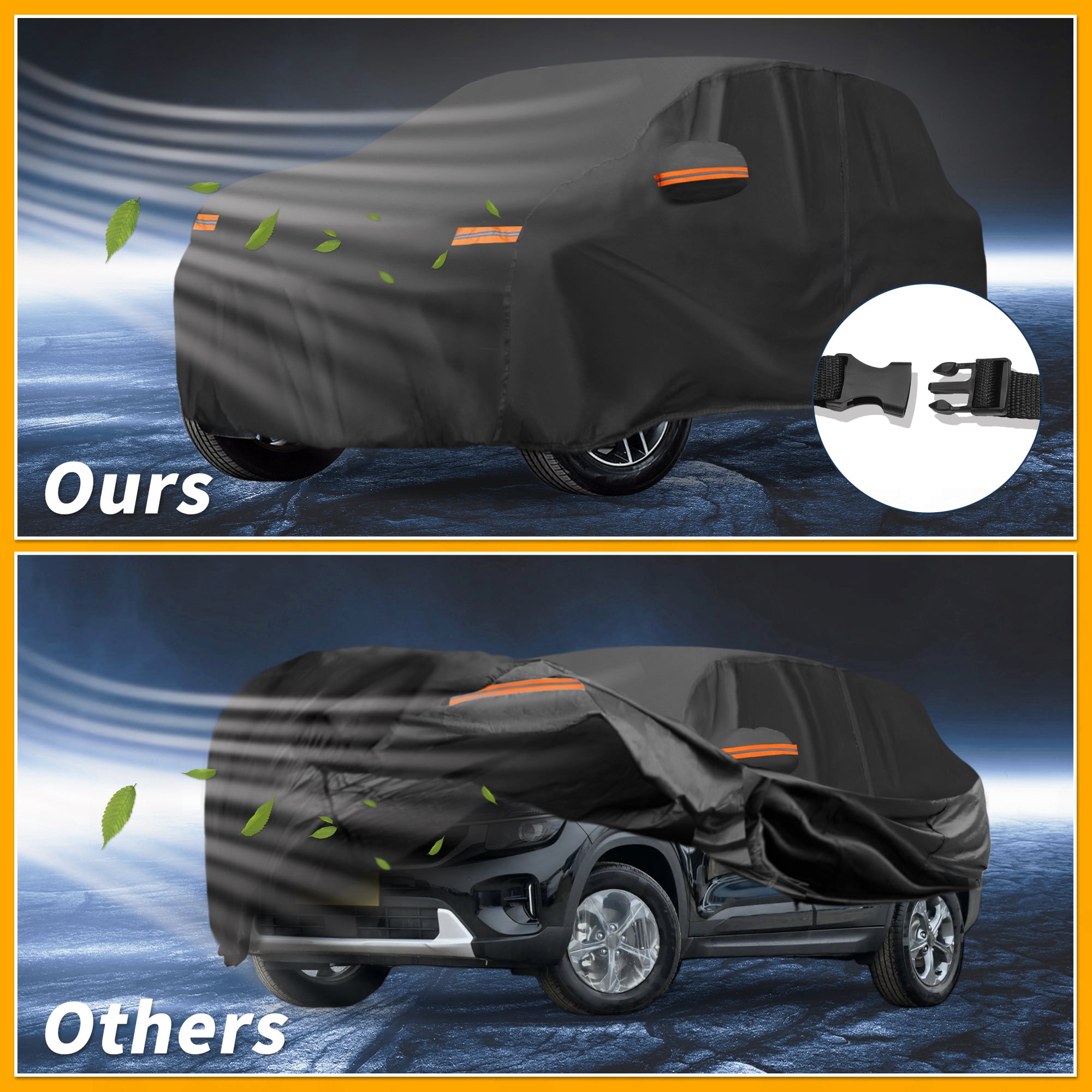 Unique Bargains Durable Waterproof Car Cover Black ["for Kia Seltos"]