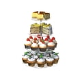 thumbnail image 1 of Soporte giratorio de 4 niveles, acrílico transparente de 360° para tartas y pasteles, soporte de servir para bodas, cumpleaños, fiestas, polígono, 1 of 6