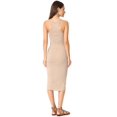 thumbnail image 4 of Enza Costa Robe Midi en Soie Extensible pour Femmes, Khaki, S, 4 of 4