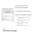 thumbnail image 6 of DHP Camden 36” Bathroom Vanity, White with Black Towel Rack, 6 of 15