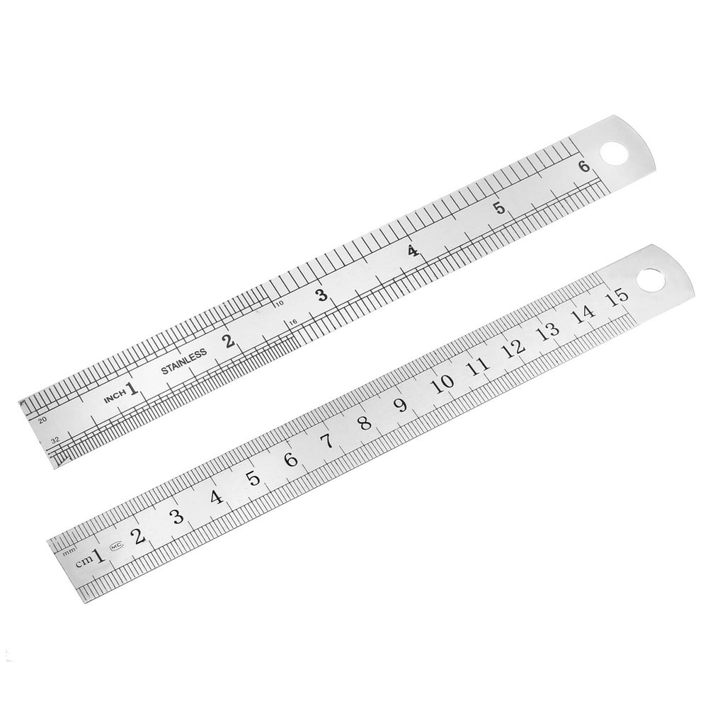 Uxcell Straight Ruler 150mm 6" Metric Stainless Steel Measuring Ruler