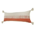 thumbnail image 6 of LR Home Fringe Festival Orange Color Block Lumbar Throw Pillow, 6 of 10